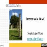 Errores web: Tame